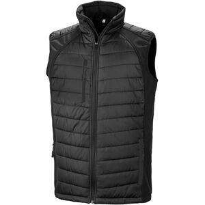 (XXL, Black/Black) Result Mens Black Compass Padded Soft Shell Gilet (XXL, Black/Black) Result Mens Black Compass Padded Soft Shell Gilet