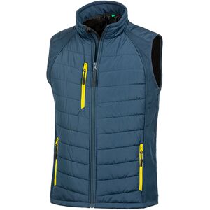 (S, Navy/Yellow) Result Mens Black Compass Padded Soft Shell Gilet (S, Navy/Yellow) Result Mens Black Compass Padded Soft Shell Gilet