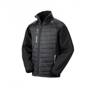 (3XL, Black/Grey) Result Mens Black Compass Padded Soft Shell Jacket (3XL, Black/Grey) Result Mens Black Compass Padded Soft Shell Jacket
