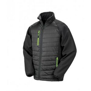 (XL, Black/Lime) Result Mens Black Compass Padded Soft Shell Jacket (XL, Black/Lime) Result Mens Black Compass Padded Soft Shell Jacket