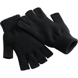 (L-XL, Black) Beechfield Unisex Adult Plain Fingerless Gloves (L-XL, Black) Beechfield Unisex Adult Plain Fingerless Gloves