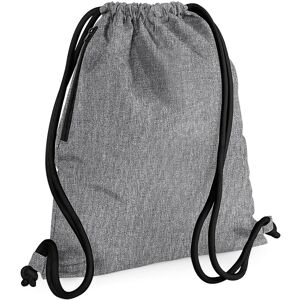 (One Size, Grey Marl/Black) Bagbase Icon Drawstring Bag/Gymsac (One Size, Grey Marl/Black) Bagbase Icon Drawstring Bag/Gymsac