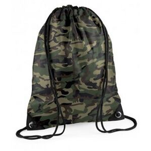 (One Size, Jungle Camo) Bagbase Premium Gymsac Water Resistant Bag (11 Litres) (One Size, Jungle Camo) Bagbase Premium Gymsac Water Resistant Bag (11 Litres)