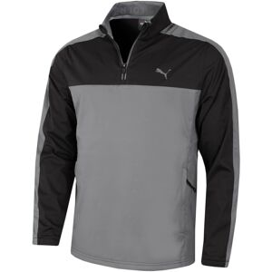 (M, Puma Black/Quiet Shade) Puma Golf Mens Momentum Woven Quarter Zip Water Repe (M, Puma Black/Quiet Shade) Puma Golf Mens Momentum Woven Quarter Zip Water Repe