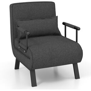 Costway Folding Single Sofa Bed Convertible Sleep Chair w/Adjustable Backrest Costway Folding Single Sofa Bed Convertible Sleep Chair w/Adjustable Backrest