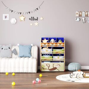 Dripex 4 Tier Kids Storage Units with 8 Fabric Bins Children's Toy Organizer Dripex 4 Tier Kids Storage Units with 8 Fabric Bins Children's Toy Organizer