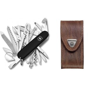 (black/brown) Victorinox SWISS CHAMP Swiss army knife bundle pack - with free Vi (black/brown) Victorinox SWISS CHAMP Swiss army knife bundle pack - with free Vi