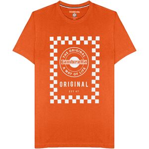 (S, Burn Orange) Lambretta Mens Checker Board Graphic Short Sleeve Crew Neck T-S (S, Burn Orange) Lambretta Mens Checker Board Graphic Short Sleeve Crew Neck T-S