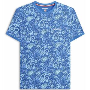 (S, Dark Blue) Lambretta Mens Paisley Brand Short Sleeve Crew Neck Cotton T-Shir (S, Dark Blue) Lambretta Mens Paisley Brand Short Sleeve Crew Neck Cotton T-Shir