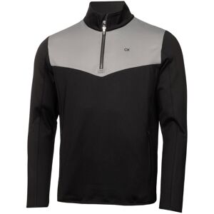 (S, Grey/Black) Calvin Klein Mens 2022 Traverse Half Zip Midlayer Stretch Golf S (S, Grey/Black) Calvin Klein Mens 2022 Traverse Half Zip Midlayer Stretch Golf S