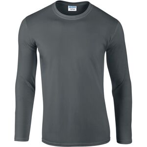 (M, Charcoal) Gildan Mens Soft Style Long Sleeve T-Shirt (M, Charcoal) Gildan Mens Soft Style Long Sleeve T-Shirt