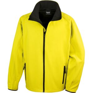 (4XL, Yellow / Black) Result Mens Core Printable Softshell Jacket (4XL, Yellow / Black) Result Mens Core Printable Softshell Jacket