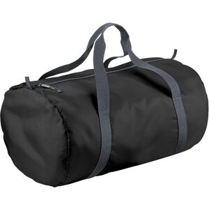 (One Size, Black) BagBase Packaway Barrel Bag / Duffle Water Resistant Travel Ba (One Size, Black) BagBase Packaway Barrel Bag / Duffle Water Resistant Travel Ba
