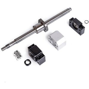 GreenZech (500mm) 300-650mm Ball Screw with BK BF10 End Supports 6.35x8mm Coupler for CNC GreenZech (500mm) 300-650mm Ball Screw with BK BF10 End Supports 6.35x8mm Coupler for CNC
