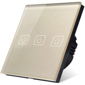 GreenZech (Gold, Remote control) Smart Wall Touch Switch Type 86 1/2/3 Way RF433 Wireless GreenZech (Gold, Remote control) Smart Wall Touch Switch Type 86 1/2/3 Way RF433 Wireless