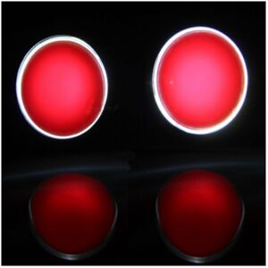 GreenZech (Red & White) 12V Motorcycle LED Lens Headlights Cold Light Fog Lamp Universal GreenZech (Red & White) 12V Motorcycle LED Lens Headlights Cold Light Fog Lamp Universal