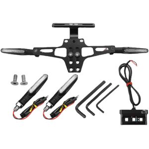 GreenZech (Black) 12V Motorcycle Flowinig LED License Plate Lamp Turn Signals Tail Brake L GreenZech (Black) 12V Motorcycle Flowinig LED License Plate Lamp Turn Signals Tail Brake L