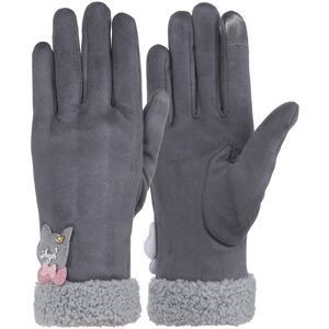 GreenZech (Gray) Pair Warm Female Winter Gloves Touch Screen Outdoor Windproof Motorcycle GreenZech (Gray) Pair Warm Female Winter Gloves Touch Screen Outdoor Windproof Motorcycle