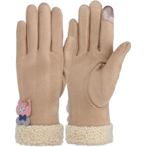 GreenZech (Khaki) Pair Warm Female Winter Gloves Touch Screen Outdoor Windproof Motorcycle GreenZech (Khaki) Pair Warm Female Winter Gloves Touch Screen Outdoor Windproof Motorcycle
