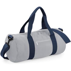 (One Size, Light Grey/French Navy) Bagbase Plain Varsity Barrel / Duffle Bag (20 (One Size, Light Grey/French Navy) Bagbase Plain Varsity Barrel / Duffle Bag (20