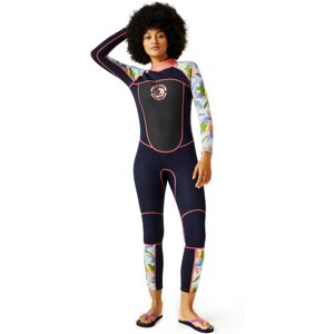 (6/8, Navy/Abstract) Regatta Womens Full 3MM UV Protect Back Zip Surf Surfing Fu (6/8, Navy/Abstract) Regatta Womens Full 3MM UV Protect Back Zip Surf Surfing Fu