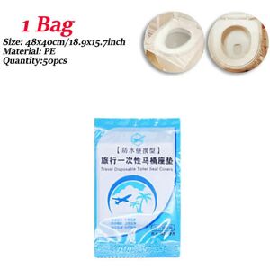 nobrand (1 bag 50pcs) 50-500pcs Disposable Toilet Seat Cover Portable Safety Toilet Seat nobrand (1 bag 50pcs) 50-500pcs Disposable Toilet Seat Cover Portable Safety Toilet Seat