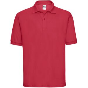(XL, Classic Red) Russell Mens Polycotton Pique Polo Shirt (XL, Classic Red) Russell Mens Polycotton Pique Polo Shirt
