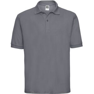 (XS, Convoy Grey) Russell Mens Polycotton Pique Polo Shirt (XS, Convoy Grey) Russell Mens Polycotton Pique Polo Shirt