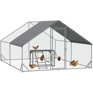 PawHut Walk In Chicken Run with Chicken Activity Shelf and Cover, 3 x 4 x 2m PawHut Walk In Chicken Run with Chicken Activity Shelf and Cover, 3 x 4 x 2m