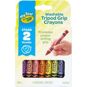 Crayola My First Washable Tripod Grip Crayons-8/Pkg 81-1460 Crayola My First Washable Tripod Grip Crayons-8/Pkg 81-1460