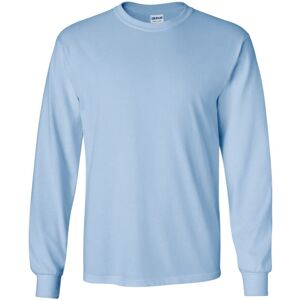(M, Light Blue) Gildan Mens Plain Crew Neck Ultra Cotton Long Sleeve T-Shirt (M, Light Blue) Gildan Mens Plain Crew Neck Ultra Cotton Long Sleeve T-Shirt