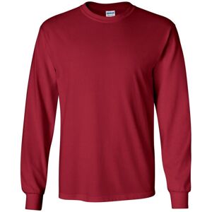 (L, Cardinal) Gildan Mens Plain Crew Neck Ultra Cotton Long Sleeve T-Shirt (L, Cardinal) Gildan Mens Plain Crew Neck Ultra Cotton Long Sleeve T-Shirt