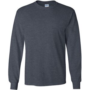 (L, Dark Heather) Gildan Mens Plain Crew Neck Ultra Cotton Long Sleeve T-Shirt (L, Dark Heather) Gildan Mens Plain Crew Neck Ultra Cotton Long Sleeve T-Shirt