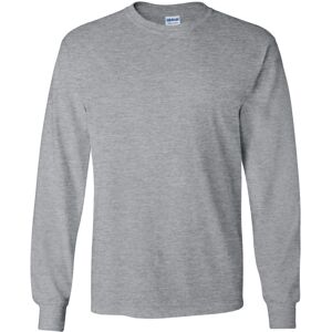 (M, Sport Grey) Gildan Mens Plain Crew Neck Ultra Cotton Long Sleeve T-Shirt (M, Sport Grey) Gildan Mens Plain Crew Neck Ultra Cotton Long Sleeve T-Shirt