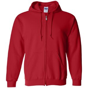 (2XL, Red) Gildan Heavy Blend Unisex Adult Full Zip Hooded Sweatshirt Top (2XL, Red) Gildan Heavy Blend Unisex Adult Full Zip Hooded Sweatshirt Top