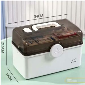 nobrand (White L) 3 Layers Medicine First Aid Kit Super Large Capacity Pill Cases Organi nobrand (White L) 3 Layers Medicine First Aid Kit Super Large Capacity Pill Cases Organi