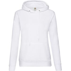 (S, White) Fruit of the Loom Womens/Ladies Classic 80/20 Lady Fit Hoodie (S, White) Fruit of the Loom Womens/Ladies Classic 80/20 Lady Fit Hoodie