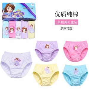 nobrand (Xiao tou su fei, 70(5-7Y)) 5Pcs/Box Cartoon Disney Frozen Girls Underwear Cotto nobrand (Xiao tou su fei, 70(5-7Y)) 5Pcs/Box Cartoon Disney Frozen Girls Underwear Cotto
