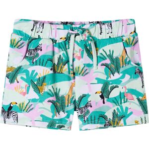 VidaXL (116) Kids' Shorts with Drawstring Toddler Pants Animals and Plants Print Light VidaXL (116) Kids' Shorts with Drawstring Toddler Pants Animals and Plants Print Light
