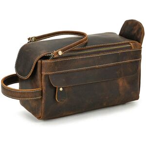 nobrand (9522 Red Brown) Genuine leather toiletry travel bag for men women black luxury nobrand (9522 Red Brown) Genuine leather toiletry travel bag for men women black luxury