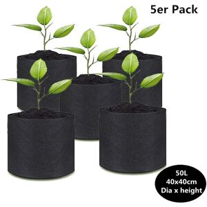 nobrand (40x40cm 50L) 5 PCS Planting Bag Black/Grey Potato Fabric Vegetable Seedling gro nobrand (40x40cm 50L) 5 PCS Planting Bag Black/Grey Potato Fabric Vegetable Seedling gro