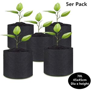 nobrand (45x45cm 70L) 5 PCS Planting Bag Black/Grey Potato Fabric Vegetable Seedling gro nobrand (45x45cm 70L) 5 PCS Planting Bag Black/Grey Potato Fabric Vegetable Seedling gro