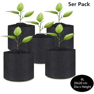 nobrand (20x20cm 6L) 5 PCS Planting Bag Black/Grey Potato Fabric Vegetable Seedling grow nobrand (20x20cm 6L) 5 PCS Planting Bag Black/Grey Potato Fabric Vegetable Seedling grow