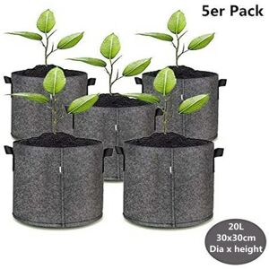 nobrand (grey 30x30cm) 5 PCS Planting Bag Black/Grey Potato Fabric Vegetable Seedling gr nobrand (grey 30x30cm) 5 PCS Planting Bag Black/Grey Potato Fabric Vegetable Seedling gr