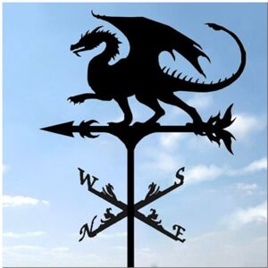 CLOSKYE (Flying dragon) Black Metal Weather Vane Wind Indicator Weathercock Garden Shed CLOSKYE (Flying dragon) Black Metal Weather Vane Wind Indicator Weathercock Garden Shed