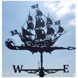 CLOSKYE (Sailing ship 1 weathervane) Black Metal Weather Vane Wind Indicator Weathercock CLOSKYE (Sailing ship 1 weathervane) Black Metal Weather Vane Wind Indicator Weathercock