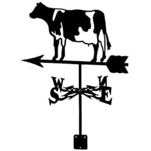 CLOSKYE (Dairy cow) Black Metal Weather Vane Wind Indicator Weathercock Garden Shed Hous CLOSKYE (Dairy cow) Black Metal Weather Vane Wind Indicator Weathercock Garden Shed Hous