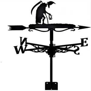 CLOSKYE (Old man weathervane) Black Metal Weather Vane Wind Indicator Weathercock Garden CLOSKYE (Old man weathervane) Black Metal Weather Vane Wind Indicator Weathercock Garden