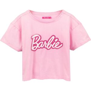 (XL, Pink) Barbie Womens/Ladies Distressed Logo Crop Top (XL, Pink) Barbie Womens/Ladies Distressed Logo Crop Top