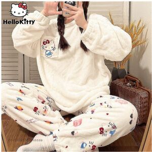 Unbranded (1, M 40-45kg) 2023 Sanrio Hello Kitty Soft Coral Fleece Home Clothes 2 Piece Se Unbranded (1, M 40-45kg) 2023 Sanrio Hello Kitty Soft Coral Fleece Home Clothes 2 Piece Se